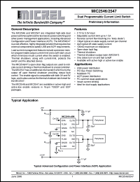 datasheet for MIC2546-1BTS by 