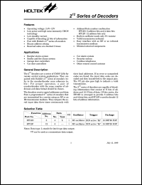 datasheet for HT12D by Holtek Semiconductor Inc.