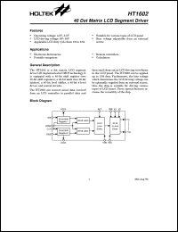 datasheet for HT1602 by Holtek Semiconductor Inc.