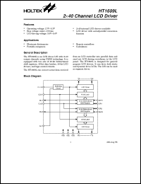 datasheet for HT1609L by Holtek Semiconductor Inc.