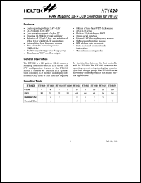 datasheet for HT1620 by Holtek Semiconductor Inc.