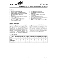 datasheet for HT16270 by Holtek Semiconductor Inc.