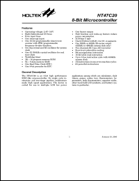 datasheet for HT47C20 by Holtek Semiconductor Inc.