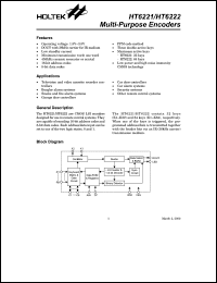 datasheet for HT6221 by Holtek Semiconductor Inc.