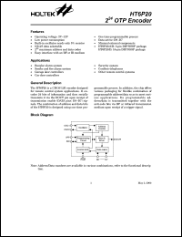 datasheet for HT6P20A by Holtek Semiconductor Inc.