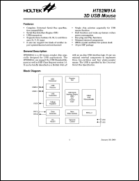 datasheet for HT82M91A by Holtek Semiconductor Inc.