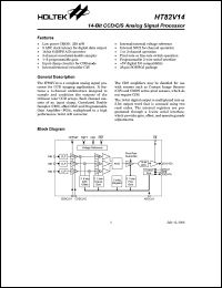 datasheet for HT82V14 by Holtek Semiconductor Inc.