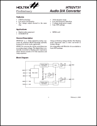 datasheet for HT82V731 by Holtek Semiconductor Inc.