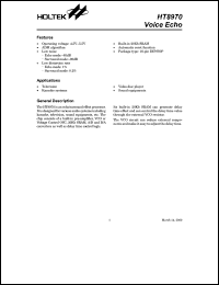 datasheet for HT8970 by Holtek Semiconductor Inc.