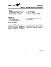 datasheet for HT9032-A by Holtek Semiconductor Inc.