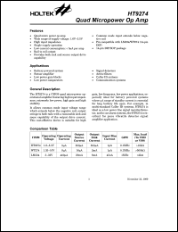 datasheet for HT9274 by Holtek Semiconductor Inc.