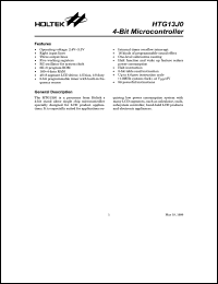 datasheet for HTG13J0 by Holtek Semiconductor Inc.