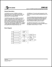datasheet for DM8108 by Davicom Semiconductor