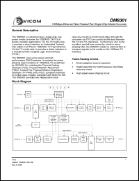 datasheet for DM9301F by Davicom Semiconductor