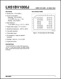 datasheet for LH51BV1000JY-70LL by Sharp
