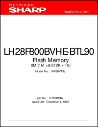 datasheet for LH28F800BVHE-BTL90 by Sharp