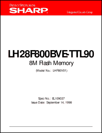 datasheet for LH28F800BVE-TTL90 by Sharp