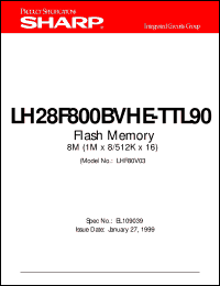 datasheet for LH28F800BVHE-TTL90 by Sharp