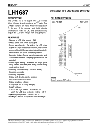 datasheet for LH1687 by Sharp