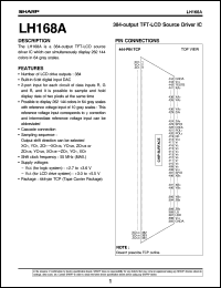 datasheet for LH168A by Sharp