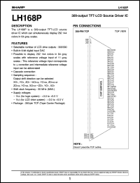 datasheet for LH168P by Sharp