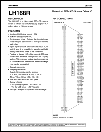 datasheet for LH168R by Sharp