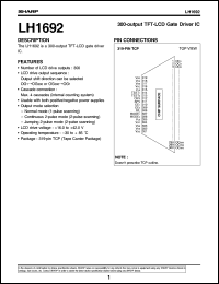 datasheet for LH1692 by Sharp