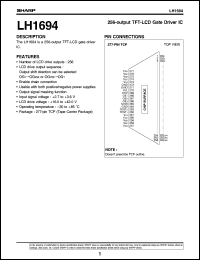 datasheet for LH1694 by Sharp