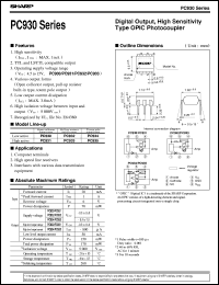 datasheet for PC930 by Sharp
