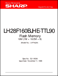 datasheet for LH28F160BJHE-TTL90 by Sharp