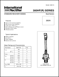 datasheet for 300HFR80MB by International Rectifier