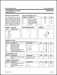 datasheet for BUK9508-55A by Philips Semiconductors