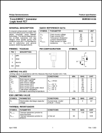 datasheet for BUK9514-55 by Philips Semiconductors