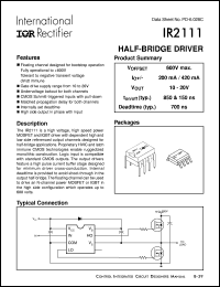 datasheet for IR2111S by International Rectifier