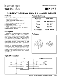 datasheet for IR2127 by International Rectifier