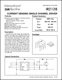 datasheet for IR2128S by International Rectifier