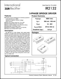 datasheet for IR2132S by International Rectifier