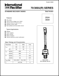 datasheet for 300UR10A by International Rectifier