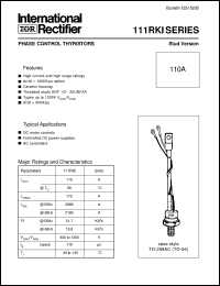 datasheet for 111RKI80 by International Rectifier