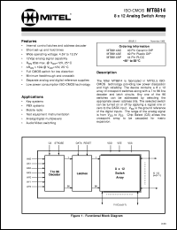 datasheet for MT8814AP by 