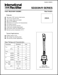 datasheet for SD203R25S20PBC by International Rectifier