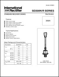 datasheet for SD200R24PBC by International Rectifier