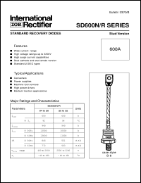 datasheet for SD600N32PSC by International Rectifier