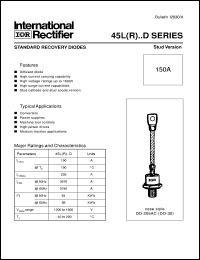 datasheet for 45LFR160D by International Rectifier