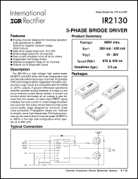 datasheet for IR2110E6 by International Rectifier