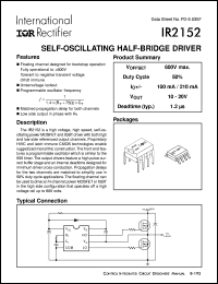 datasheet for IR2152S by International Rectifier