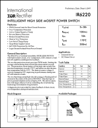 datasheet for IR6220 by International Rectifier