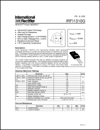 datasheet for IRFI1310G by International Rectifier