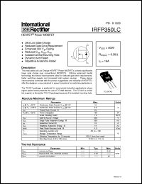 datasheet for IRFP350LC by International Rectifier