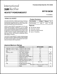 datasheet for IRFY9130CM by International Rectifier